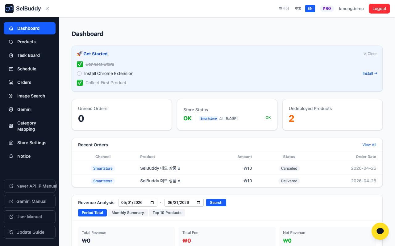 SelBuddy Dashboard